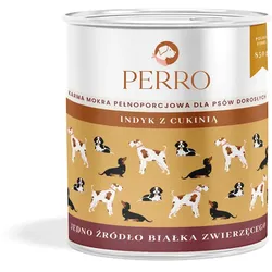 PERRO Truthahn mit Zucchini 800g Monoproteinfutter für ausgewachsene Hunde