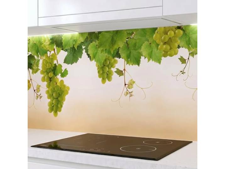 Rodnik Küchenrückwand robuste ABS-Kunststoff Platte Monolith in Deluxe Qualität, Direktdruck. MOTIVAUSWAHL (Trauben, 60x400 cm)