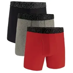 Under Armour 3P Performance Tech Solid 6in Boxers Rot Polyester Small Herren