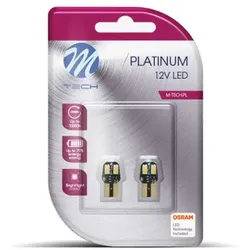 M-Tech LED Glassockel Lampe 12V W5W 6000K 2er Set