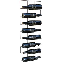 DanDiBo Weinregal Metall Schwarz Wand Schmal 96135 Flaschenregal Flaschenständer Flaschenhalter
