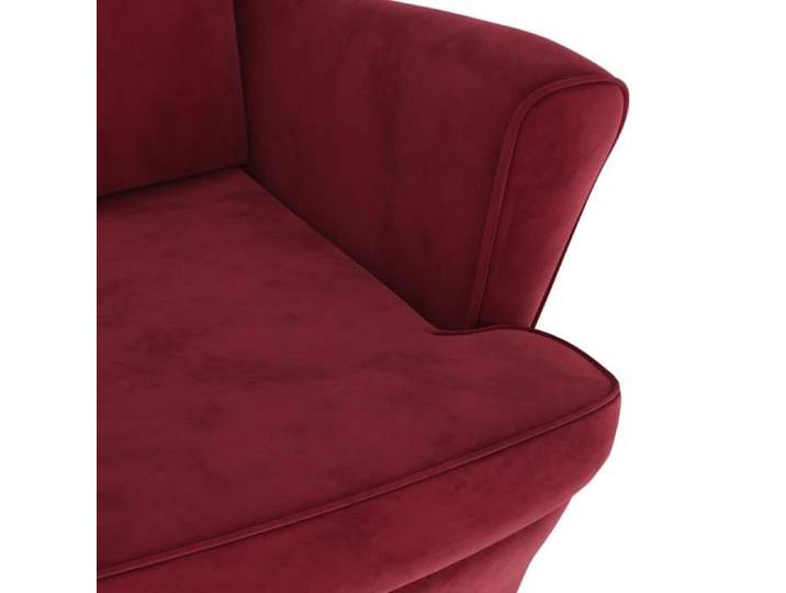 Fauteuil - VINGVO - SWT(324064) - Velours Rouge Bordeaux - 1 Place - Élégance Chic
