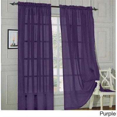 Elegant Comfort 84-inch Window Sheer Curtain Panel Pair - 60 x 84