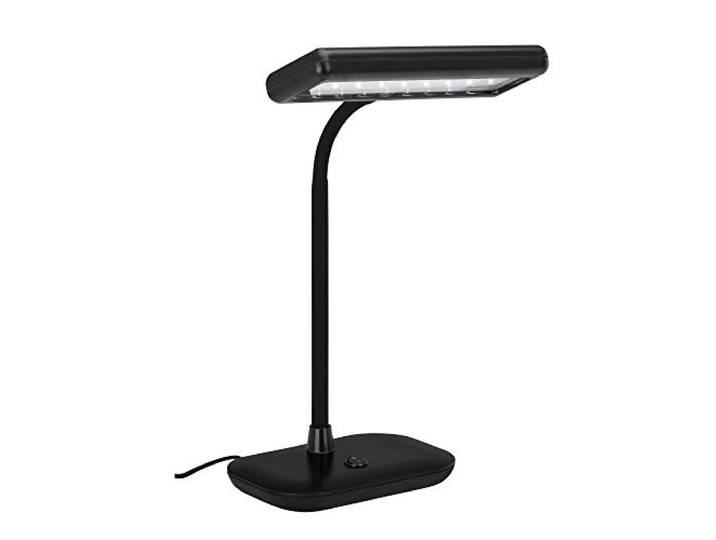 Briloner Leuchten - Lampe de Table à LED\, Lampe à Lumière du jour\, 6.500 Kelvin\, 800 Lumen\, 7\, 5 Watt\, Interrupteur à Bascule\, Orientable et Pivotant\, Noir\, 440x230x120mm (Hxlxb)