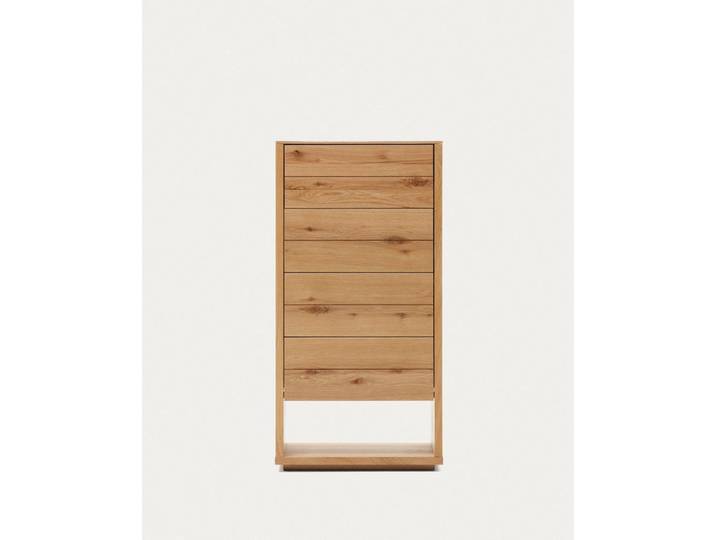 Natur24 Kommode Kommode Agluema 60 x 40 x 120 cm Eichenfurnier Schrank Sideboard