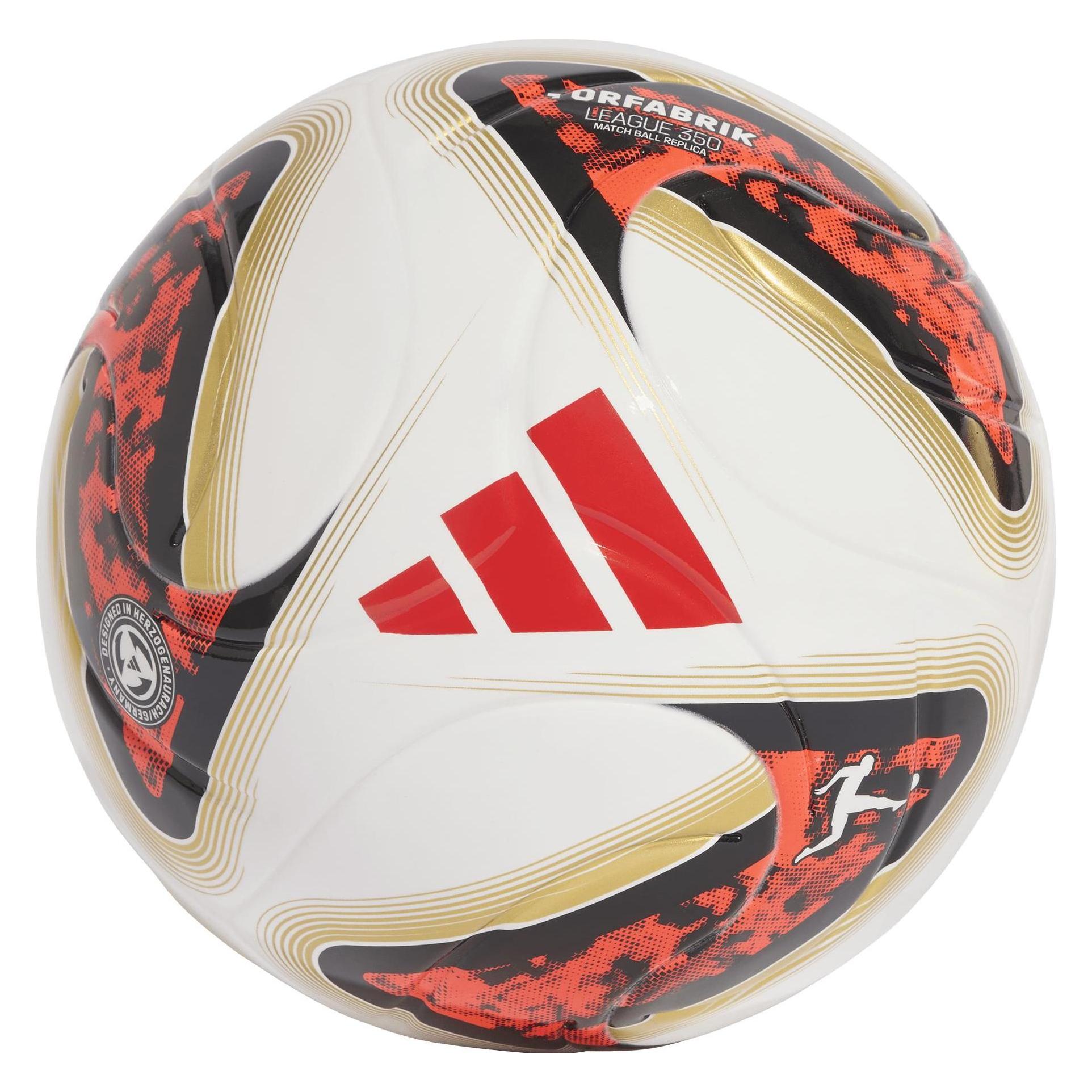 Adidas Fussball Bundesliga League Torfabrik Grösse 5, 350g, weiss (5) (HY5058_5)