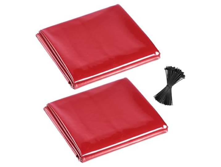VEVOR Rideau de Soudage Lot de 2 Écran de Soudage Vinyle Ignifuge 1\,74 x 2\,34 m Écran de Protection Soudure Portable avec Protection UV 6 Niveaux\, Trous de Suspension\, pour Atelier\, Industrie\, Rouge