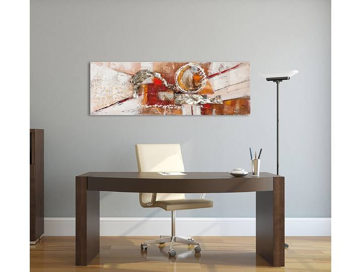Toile Abstraite Géométrie Type C Tissu mélangé Beige 50 x 150 x 3cm