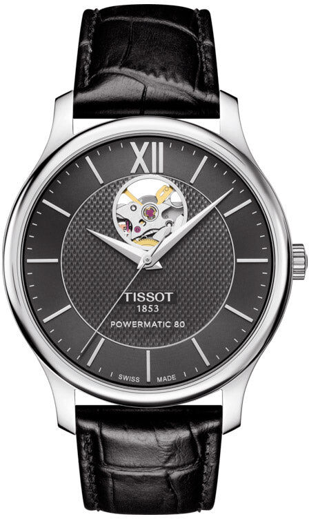 Tissot Tradition Powermatic 80 Open Heart, miesten rannekello