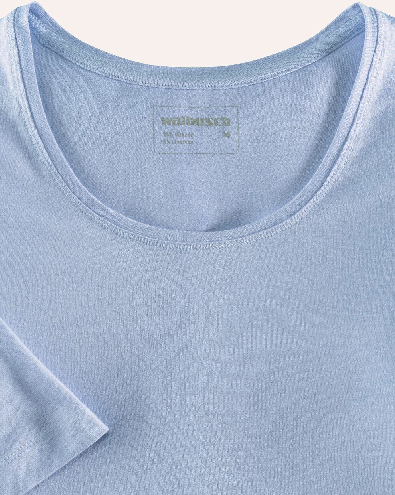Walbusch Viskose-Shirt, , Farbe Blau, 44, zart glänzende Viskose bequemer Schnitt Damen