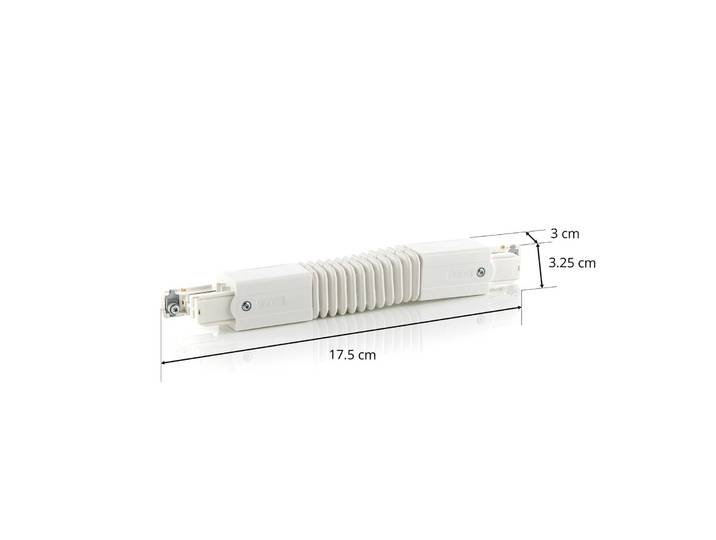 GLOBAL Flexibler Verbinder HV-Stromschiene Noa, weiß Noa, weiß / opal, Aluminium