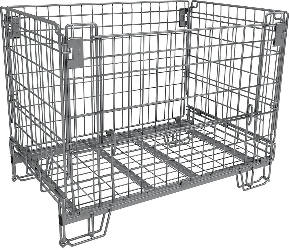 Gitter-Faltbox, LxB 1200 x 800 mm, Nutzhöhe 760 mm, Stapelhöhe 910 mm kaiserkraft