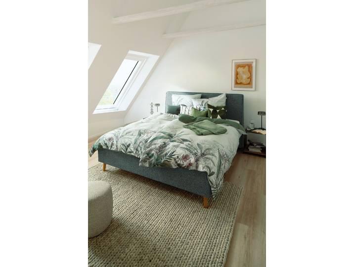 Wendebettwäsche Tropical , grün, B/L: 140cm x 200cm, Satin, B/L: 70cm x 90cm, Satin, Obermaterial: 100% Baumwolle, SCHÖNER WOHNEN-KOLLEKTION, Bettwäsche, Wendebettwäsche, aus 100% Baumwolle