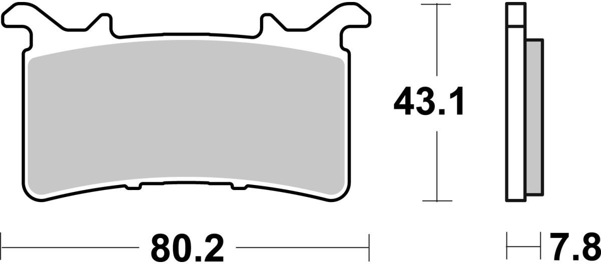 Bremsbelagsatz, Scheibenbremse XTRA - Sinter - SR BREMBO 07GR99SR