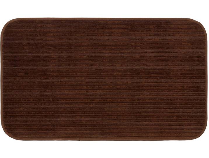 Gözze Berlin Höhe 7 mm rutschhemmend beschichtet fussbodenheizungsgeeignet Badteppich, Uni Farben, Cord Optik, waschbar