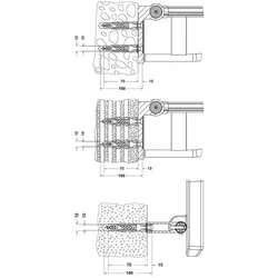 Keuco Befestigungs-Set Nr.2 Plan Care 34991000100 2 Senkholzschrauben,2 Universal-Dübel