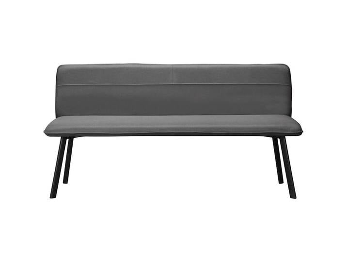 Mid.you Sitzbank Torino, Anthrazit, Metall, 1-Sitzer, 160x79x56 cm, mit Rückenlehne, Esszimmer, Bänke, Sitzbänke