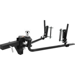 VEVOR Anhängerkupplung 680 kg, Anhängevorrichtung, Lastverteilungskupplung mit 50 mm Schaft, 58,7 mm Kugel, Anhänger-Stabilitätskontrolle zur Lastnivellierung, schwarz pulverbeschichtet