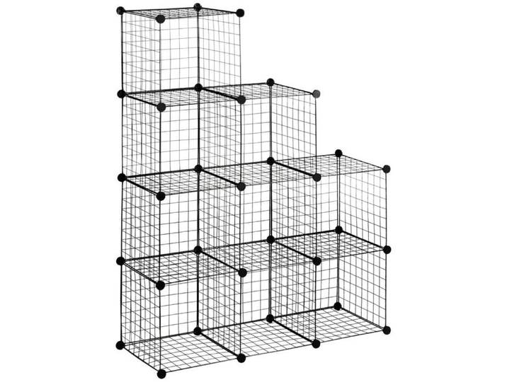 Étagère modulable noire 9 cases 35x35x35 cm avec rangement personnalisable