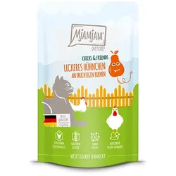MjAMjAM – Chicks and Friends 125g MjAMjAM Katze 12x125g Chicks und Friend Huhn mit Birne