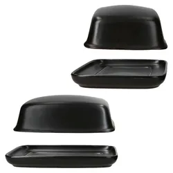 RUNA Butterdose mit Deckel schwarz aus Steingut - 24302141****Vorpackplatz:REIHE 42.6///PLATZ 2