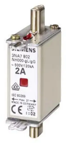 Siemens 3NA7810 Sicherungseinsatz Sicherungsgröße = 0 25A 500V 3St.