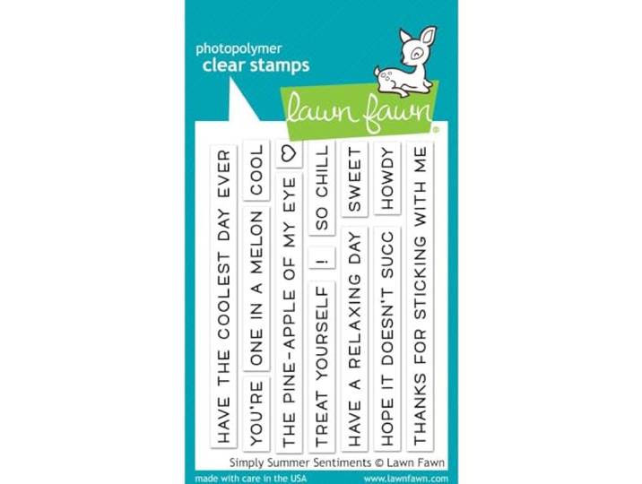 Lawn Fawn Clear Stamps 3 X4 -Simply Summer Sentiments