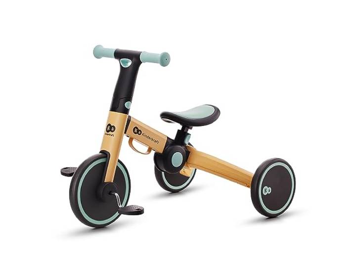 Kinderkraft 4TRIKE Dreirad 3 in 1, Gelb-Blau