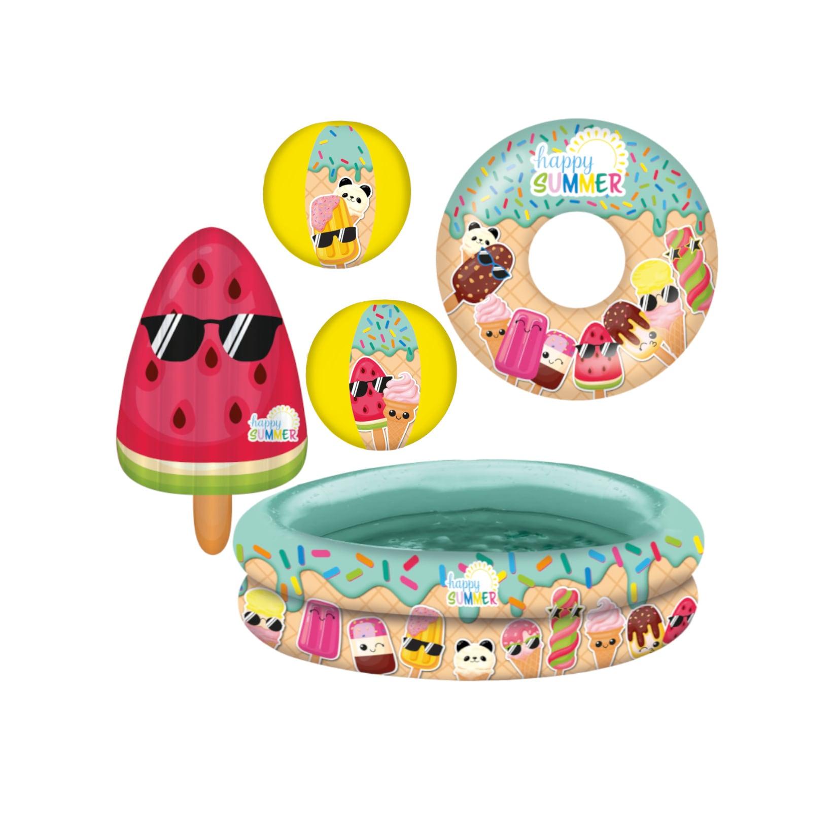 Happy People - Happy Summer Schwimmset (5-teilig) Planschbecken Schwimmring Pool planschen Kinder
