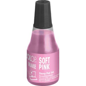 Colop Stempelfarbe Make, wasserbasiert, soft pink, für Schaumstoffkissen, schnelltrocknend, 25 ml