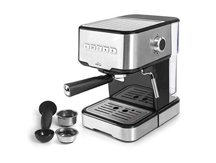Lacor 69256 – Espresso-Kaffeemaschine mit 2 Kaffeeanschlüssen Langlebiges Profi-Utensil; entwickelt für optimale Leistung und schnelle, unkomplizierte Reinigung in der Spülmaschine