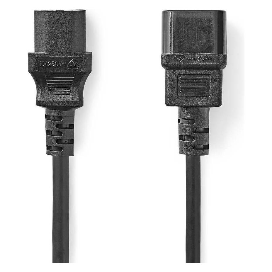 Nedis CEGP10500BK20 Netzkabel IEC-320-C14 - IEC-320-C13 2,0 m Schwarz (2 m) (CEGP10500BK20)