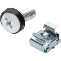 Befestigungssatz für 483mm (19")-Komponenten, 50 Stück, Schrauben-Set silber, M6
