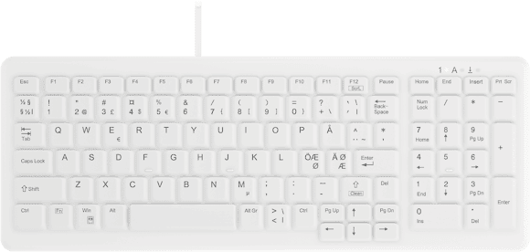 Active Key ClassicClean Med Keyboard IP68 Compact WL White
