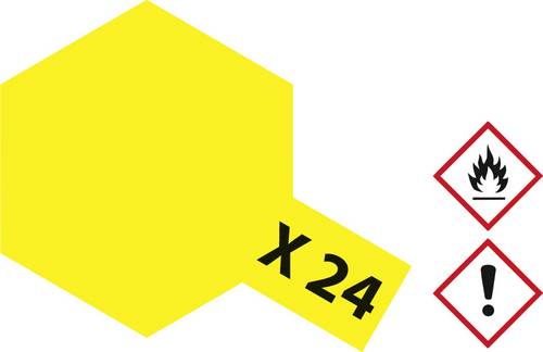 Tamiya Acrylfarbe Klar-Gelb (glänzend) X-24 Glasbehälter 23ml