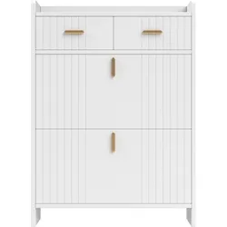 SCHUHSCHRANK Schmal mit 2 Klappfächern & Schubladen Modern