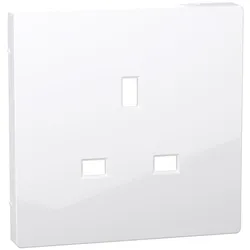 Merten MTN2120-6035 Zentralplatte für British-Standard Steckdosen-Einsatz, Lotosweiß, System Design MTN21206035