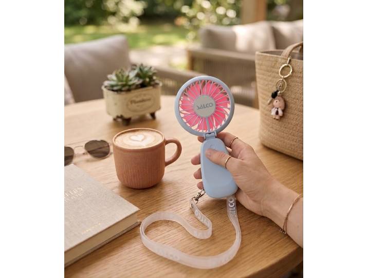 Mini USB-Ventilator SALCO SMF-20bl , blau, B:9cm H:16,5cm T:3cm, Ventilatoren, Mini USB-Ventilator