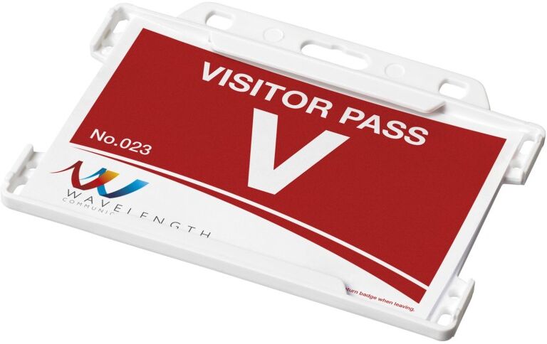 Porte-cartes Vega en plastique recyclé blanc