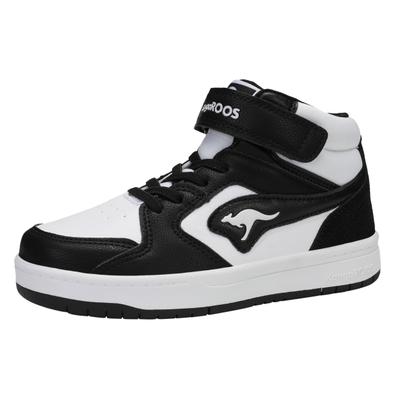 Sneaker KANGAROOS "K-CP Hogan EV", Mädchen, Gr. 28, atmungsaktiv, schwarz-weiß (jet schwarz, weiß), Synthetik, Textil, Schuhe Sneaker