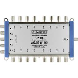 Schwaiger SEW516 531 SAT Multischalter Eingänge (Multischalter): 5 (4 SAT/1 terrestrisch) Teilnehmer-Anzahl: 16 StandBy-Funktion, Quad-LNB-tauglich