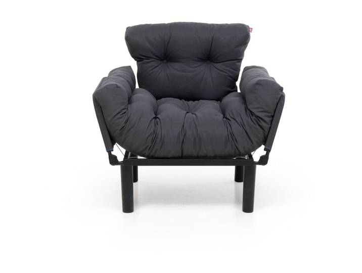 Bettsofa Nitta Anthrazit 100% REPELLENT FABRIC B 95 T 70 cm - Material: Abweisender Stoff - Bettsofa