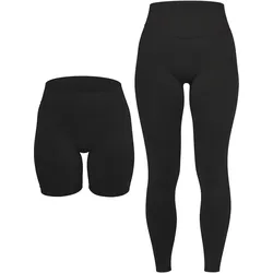 Circle Five, Damen, Tights, Scrunch Shape Set (Push-Up Shorts und Push-Up Leggings) (L, M, S, XL), Schwarz