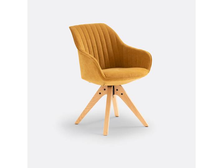 LA REDOUTE Fauteuil de bureau rotatif, Jimeo Jaune Ocre