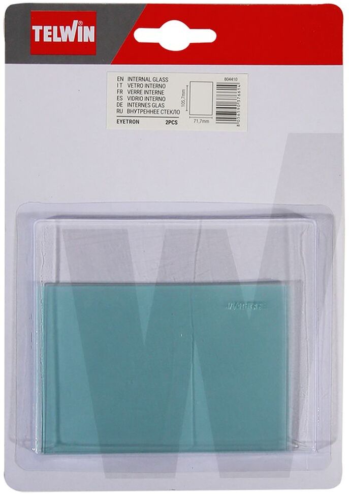 Telwin vetrini protettivi interni per maschera per saldatura Eyetron, 804410, 71,7 x 105 mm, 2 pezzi
