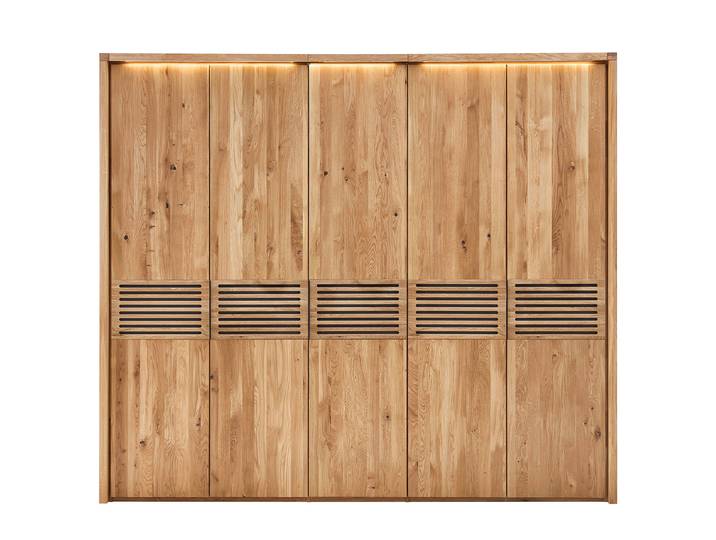 Beleuchtetes Passepartout 269cm Holz/Braun Massivholz Widleiche, geölt