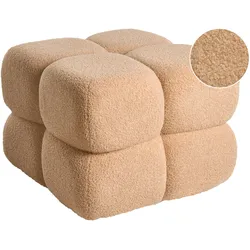 POUF Bouclé Beige Caliente