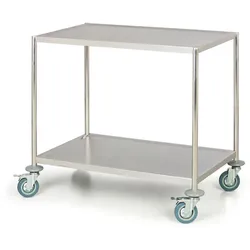 Edelstahl-Tischwagen, 2 Etagen, 815 x 495 mm