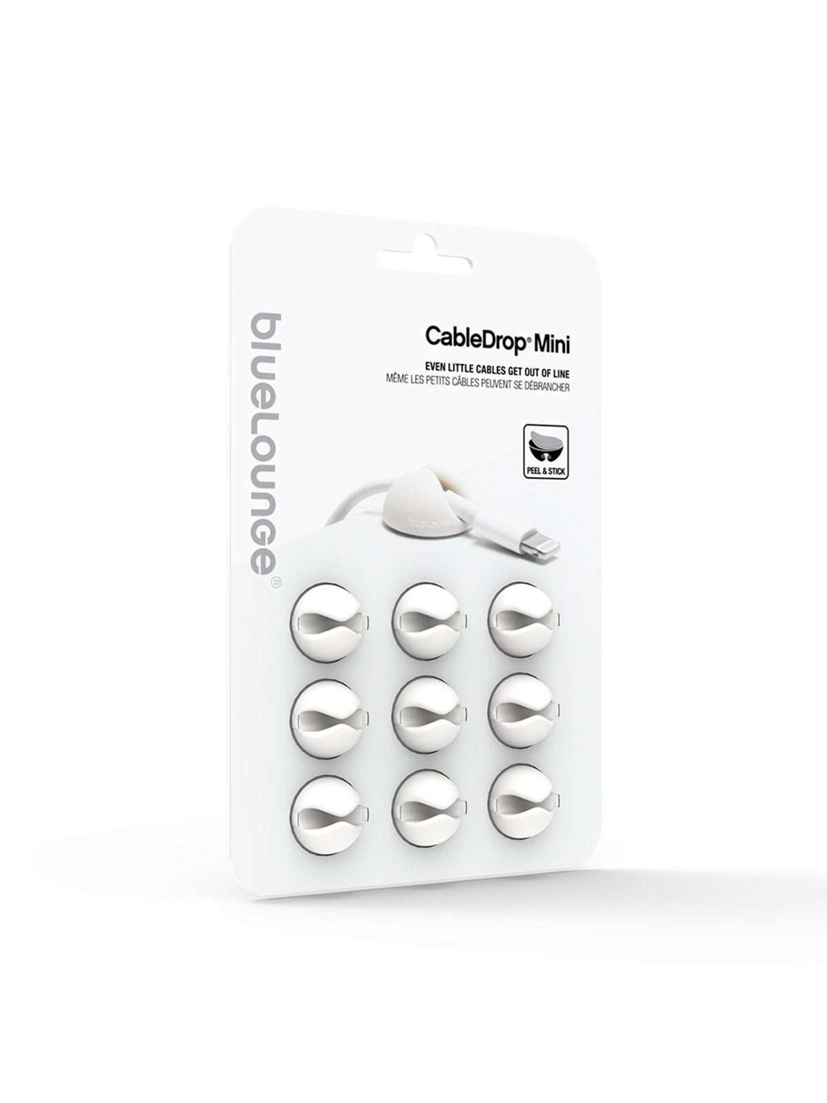 Bluelounge Design CableDrop mini - White - 9-pack