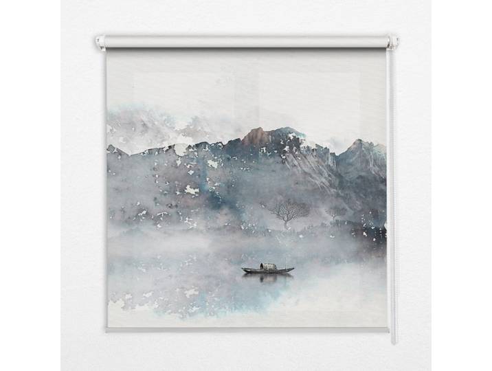 INNENROLLO - Fensterrollo - Rollo - 60x40 cm - Bemalte Berge